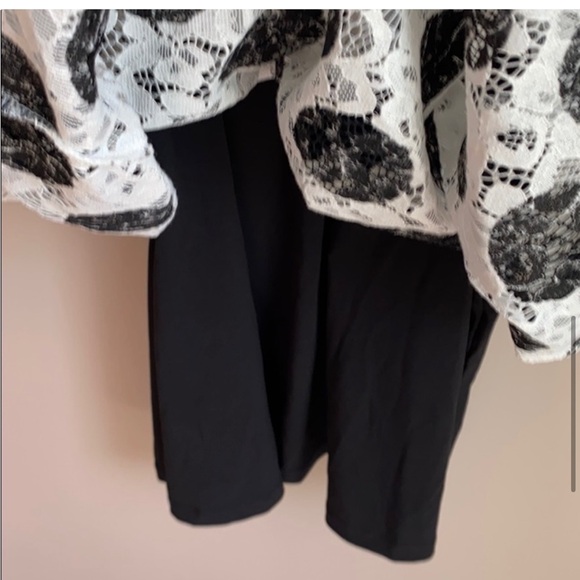 NWT Zara Polka Dot Lace Dress Black/White Size S - Picture 6 of 9
